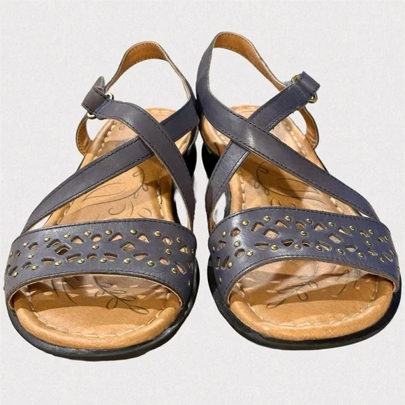 Naturalizer Janessa Slate Blue Leather Sandals — NWOT — Size 8.5 - Picture 2 of 7